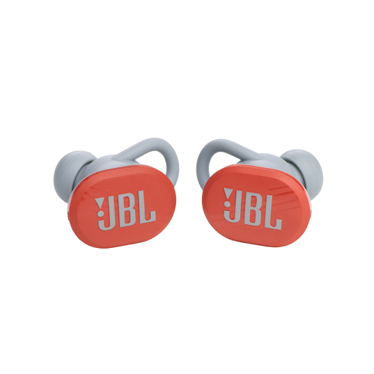 JBL Endurance Race TWS - Coral - Waterproof true wireless active sport earbuds - Front